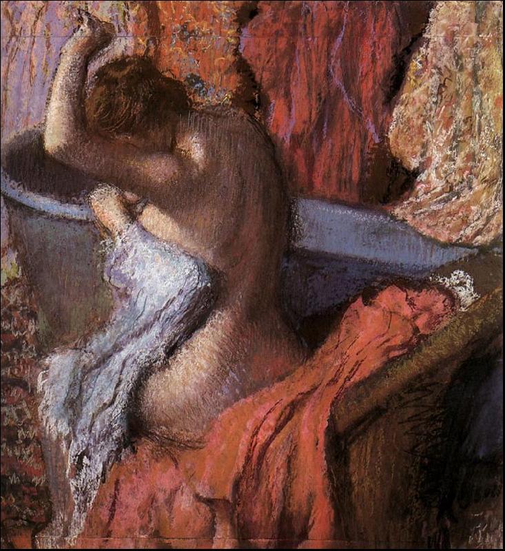 Edgar Degas Seated Bather Drying Herself Sweden oil painting art